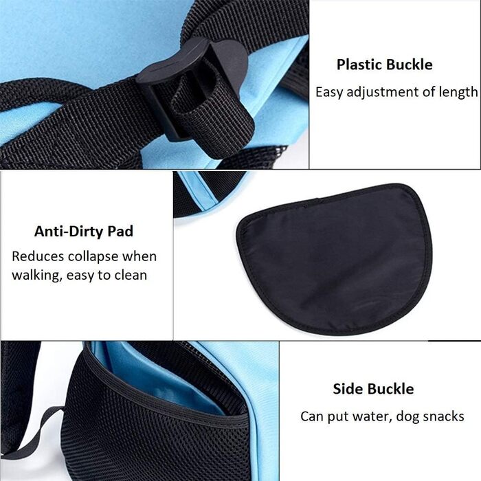 Рюкзак для собак та котів: переноска для тварин до 4 кг, блакитний | Pet Hunderucksack