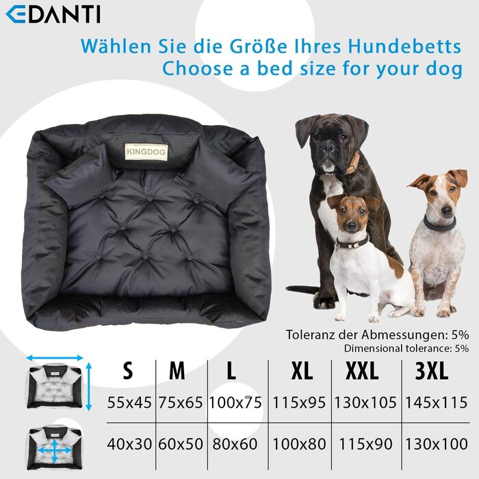 Персоналізоване ліжко-подушка для собак та котів з іменем. Розміри L-XL (100x75 см), чорний колір. Підходить для великих, середніх та маленьких собак.