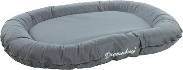 Кругле собаче ліжко Flamingo Dreambay, 100x75x15 см, підходить для лабрадорів, голден ретриверів, боксерів, далматинців, зелений/бензин 100 см