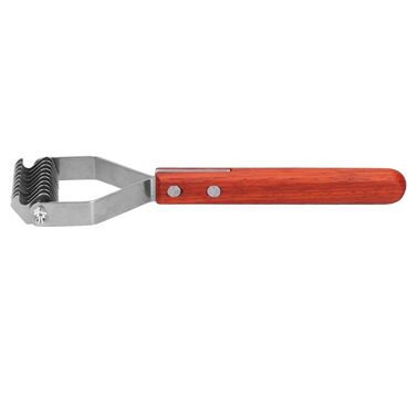 Гребінець для грумінгу домашніх тварин Y-подібний гребінець для підшерстка, з нержавіючої сталі, дерев'яний, 20x7 см - ефективне видалення шерсті, ніжний догляд за шерстю, для котів та собак