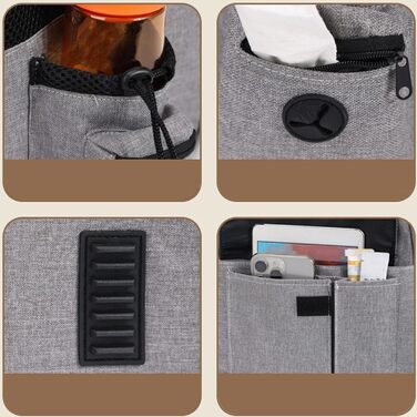 Рюкзак для котів з висувним посудом – переноска для тварин, розширювана, дихаюча, складана, для подорожей, піших прогулянок, транспортування, сірий (з чорною основою)