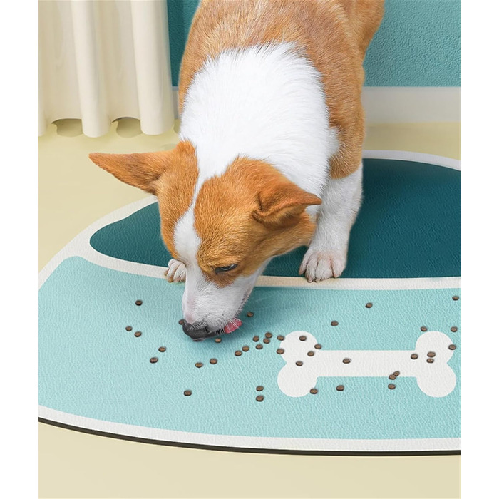 Нековзна килимок для годування собак GIBZ: водонепроникний, великий розмір 40x60 см, зелений