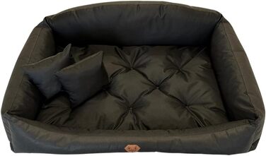 Ортопедичне ліжко для собак Dogs4Life: м'яке, миється, з можливістю персоналізації імені (M, чорний)