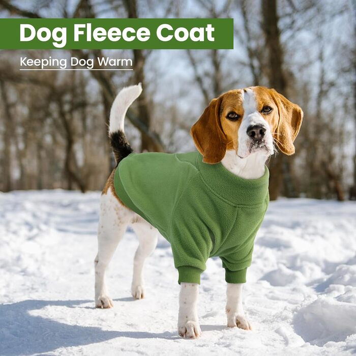 Теплий пуловер Lelepet для собак на блискавці, флісовий халат, одяг для цуценят, одяг для великих собак, теплий халат для домашніх тварин, зелений, XL