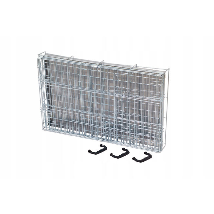 Вольєр-клітка для собак з гігієнічним дном, оцинкована, міцна, 91x57x65 см