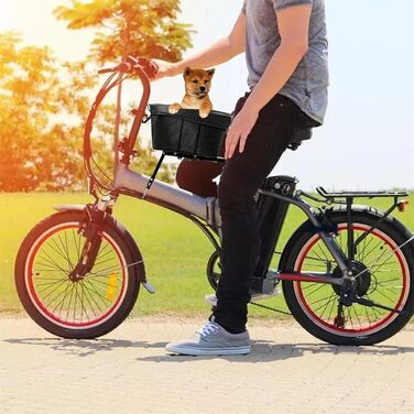 Корзина для собак на велосипед до 7.5 кг, 39 × 23 × 25 см, водовідштовхувальна, дихаюча, знімна, для собак та котів