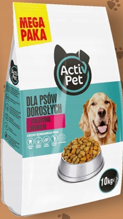 Сухий корм для собак Activ Pet з куркою та індиком, 10 кг