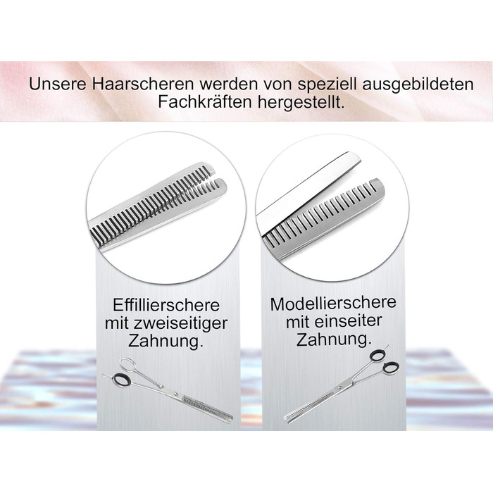 Набір для стрижки волосся: професійні ножиці для стрижки та філірування, 20,5 см, 8 дюймів