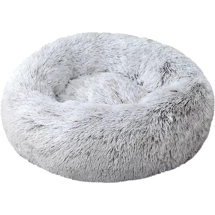 Крісло-гніздо для собак та котів Astorpet Donut Cush, велике, середнє та маленьке, зручне та приємне на дотик, можна прати (L, світло-сірий)