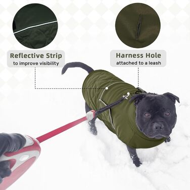 Зимовий теплий одяг для собак маленьких порід: куртка, жилет, теплий костюм для Чихуахуа, Звергшпіца, Йоркширського тер'єра (Армійний зелений, XS)