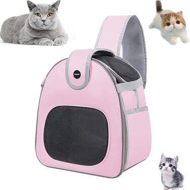 SOLAPOLLO Сумка-переноска для домашніх тварин через плече, до 9 кг, для цуценят та котів, рожева