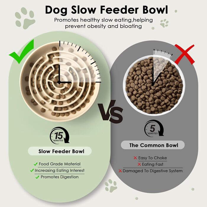 Повільний годівник для собак, миска з силікону з присоском, антизадушливий дизайн, підходить для малих та середніх собак (Бежевий)