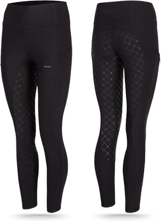 Ешкадрон рейтузи Riding Tight PRO: легкі, дихаючі рейтузи для верхової їзди з кишенями для телефону | Чорний L