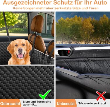 Водонепроникний килимок для собак у машину Taygeer з жорсткою основою, 127x156 см, чорний