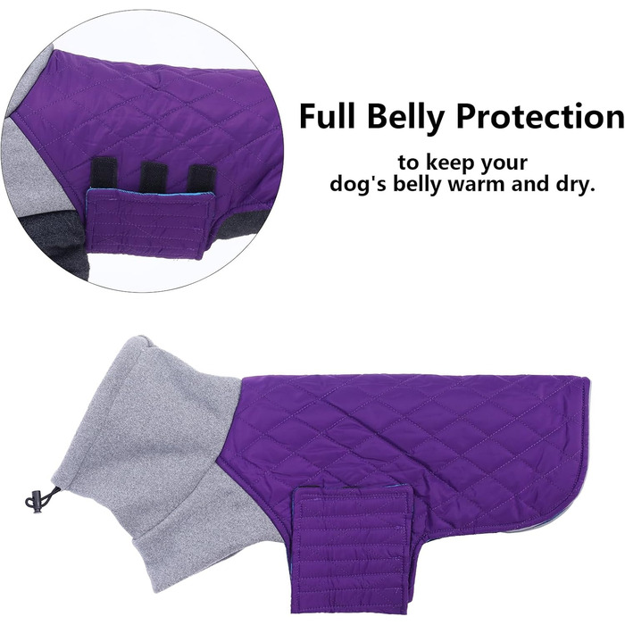 Теплий зимовий пуховик для такси, тепла жилетка для такси, пуховик для такси з отвором для шлейки, вітрозахисний пуховик з коміром-стійкою, жилетка для мініатюрних такс, зелений, S (довжина спини: 31-34 см), зелений (L (довжина спини: 41-44 см), фіолетови