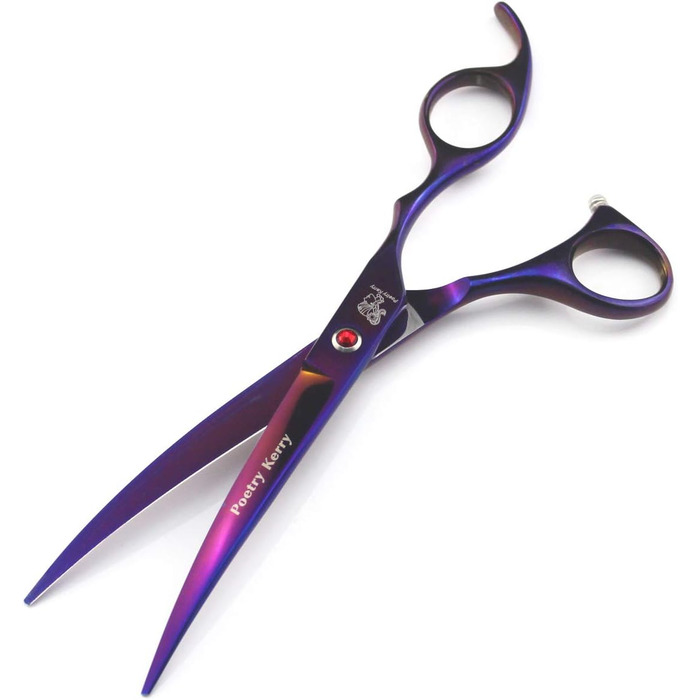 Набір для грумінгу тварин, 7 дюймів: набір для догляду за собаками, тримерний набір для собак, котів, домашніх тварин з професійною ножицями, ножицями для проріджування, вигнутими ножицями, гребінцем для грумінгу