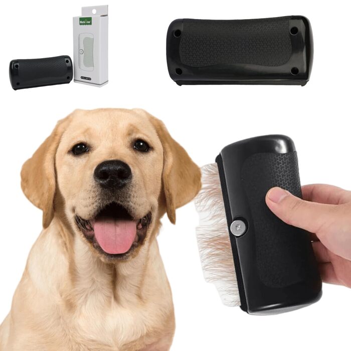 Щітка для собак та котів Fellwunder – видалення шерсті, догляд, дешеддинг, 2 шт. чорного кольору