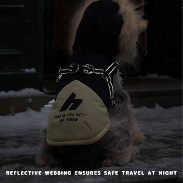 Водонепроникний жилет для собак з капюшоном, теплий жилет з шлейкою для собак, теплий та м'який, коричневий, S-3XL