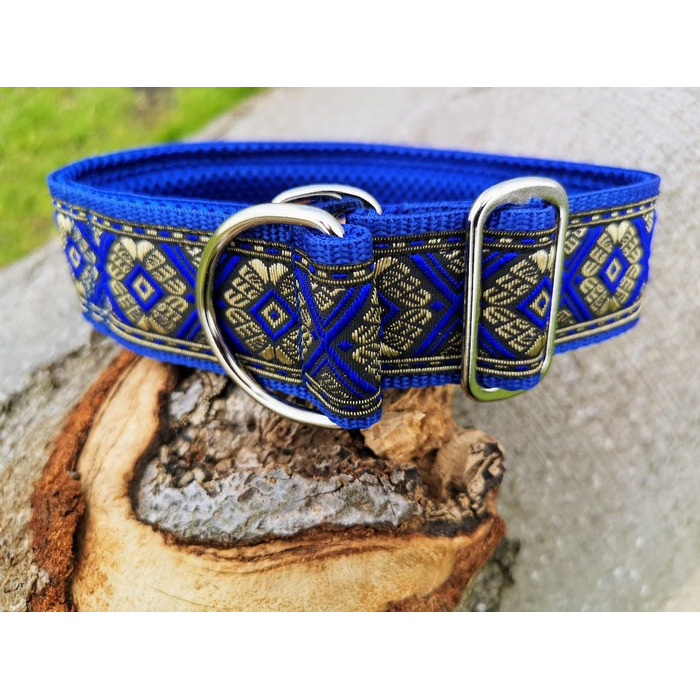 Широкий нашийник для собак 4 см, м'яка підкладка, регульований стопор, комфортний та легкий Martingale, подарунок для собаки (до 48 см обхвату шиї, 54 см обхвату голови з урахуванням 6 см стопора)