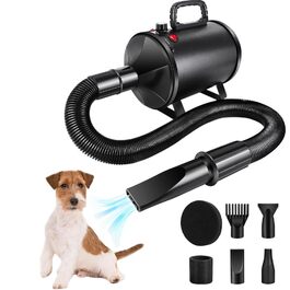 Професійний фен для собак 3500W Hundefön: тиха сушка, 4 насадки, регулювання швидкості