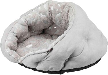 Кукурудзяна лежанка для кота TRIXIE Kuschelhöhle Feder, сіра, L, 30 x 65 x 60 см