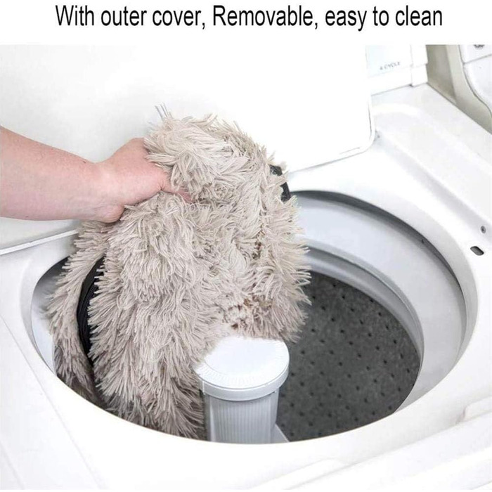 Кругле ліжко для собак FANSU з м'якого плюшу, ковзаюча база, ліжко для котів у формі пончика, розмір та колір обираються (Теплий сірий, 60 см)