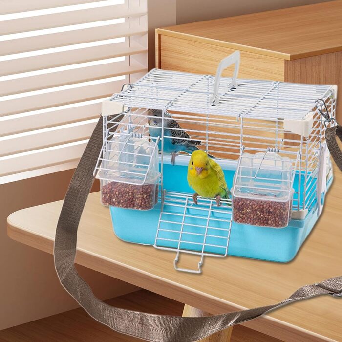 Транспортна переноска для птахів Vogeltransportbox з ручкою та міцними аксесуарами для хвилястих папужок, птахів-голубів та блакитних ара