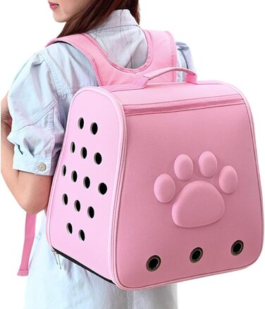 Транспортна сумка для котів, переноска для тварин | Дихаюча переноска для котів, маленька переноска для котів та собак, портативна сумка для тварин у дорогу Рожева