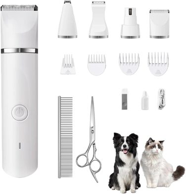 Мультитримм Про від Dr. Pfoten: 4-в-1 триммер для собак, вологостійкий IPX7, для догляду за лапами, вухами, обличчям та тілом