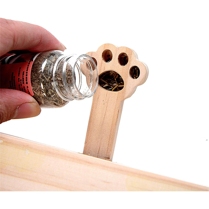 Інтерактивна іграшка для котів BOHJPIS з дерева: мишка-молот, пазл-коробка з іграшками, 5 отворів для тренування та розваг