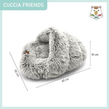 Килимок для собак та котів Friends – антиковзаюча, машинного прання – 60 x 50 см (Бежевий)