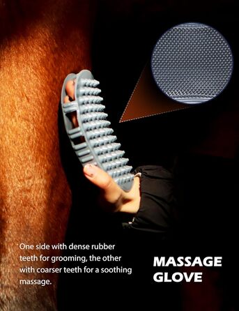 Набір для догляду за конем Harrison Howard, 9 предметів, блакитний (з сумкою)