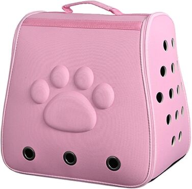 Транспортна переноска для собак та котів | Складана переноска для тварин, рожева