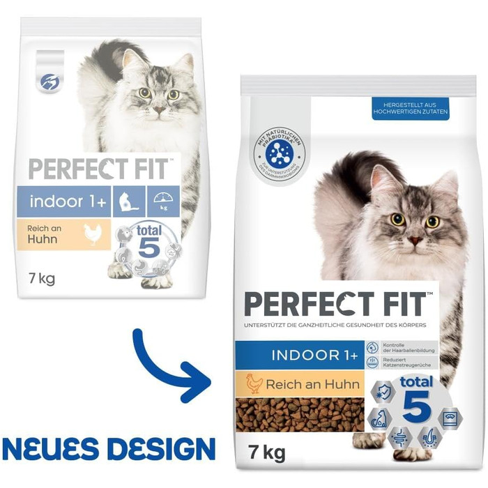 Сухий корм для дорослих котів Perfect Fit Indoor 1+, курка, 7 кг