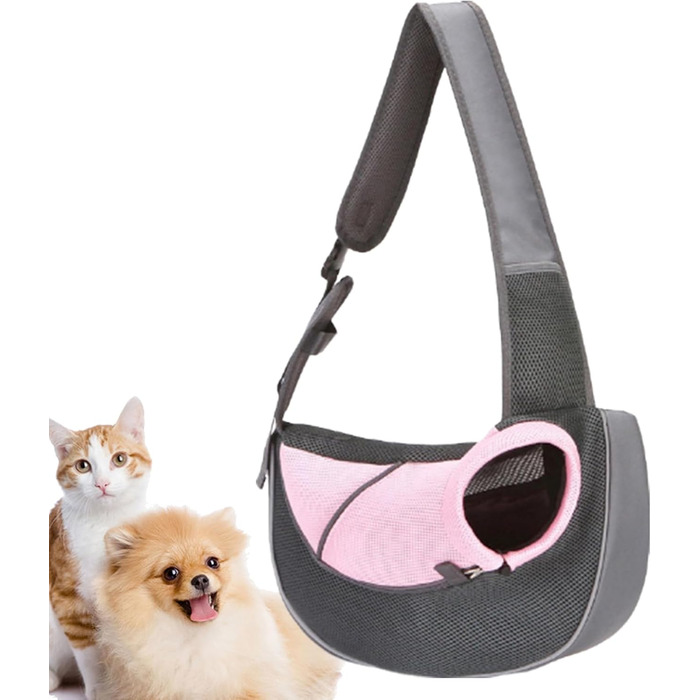 Сумка-переноска для собак та котів, Oxford-тканина, дихаюча, для маленьких тварин, з регульованим ременем