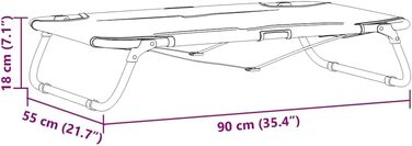 Складане ліжко для собак середніх порід від vidaXL – чорного кольору, метал та тканина | Зручне підняте ліжко для дому та вулиці, довговічні меблі для тварин, 90 x 55 x 18 см