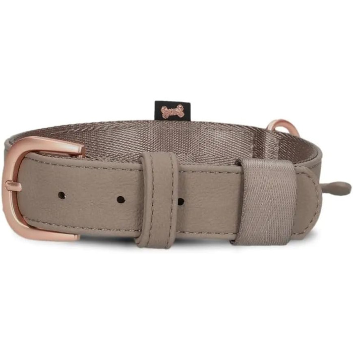 Нашийник для собак ZWEI Leo LE15 з якісної штучної шкіри, регульований, для середніх та великих собак, обхват шиї 37-50 см, колір капучино