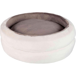 Кругла лежанка для собак Trixie Bett Levi, діаметр 45 см, кремово-сіра, S