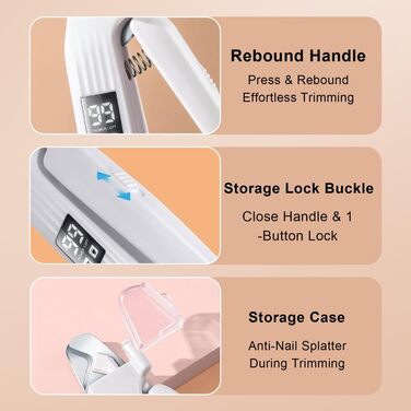 Електричний триммер для когтів тварин MiOYOOW з LED-підсвічуванням, акумуляторний, для котів та інших порід