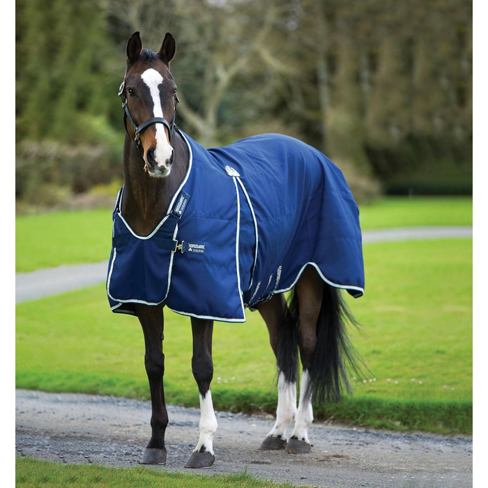 Кінська попона Horseware Rambo Optimo Stable Sheet, поліестер, водостійка, для стайні, літня, темно-синя, охолоджуюча