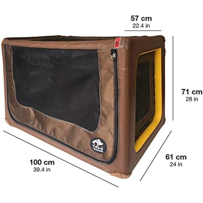 Транспортна переноска для собак Tami Backseat L: переноска-клітка для автомобіля, автотранспортна переноска для собак, переноска для собак, клітка для собак