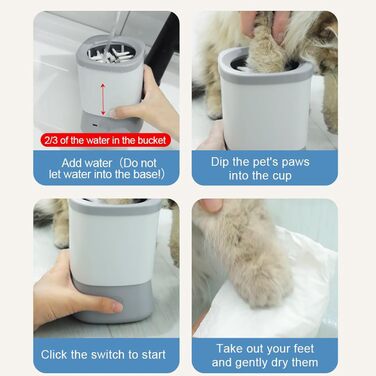 Очищувач лап для собак Lnhgh: мийка для собак з анти-розбризкуванням, 2 швидкості, для дому, подорожей, відпочинку на природі