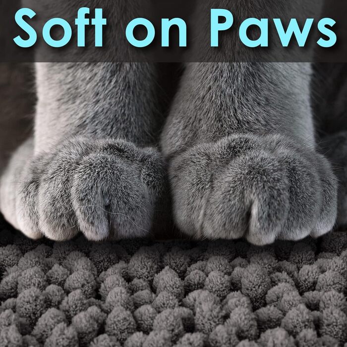 Килимок для котячого туалету CatGuru, розміри M, XL, XXL, водонепроникний, антиковзкий, можна прати, м'який, аксесуари для котів (XXL, темно-сірий, зносостійкий) XXL Темно-сірий