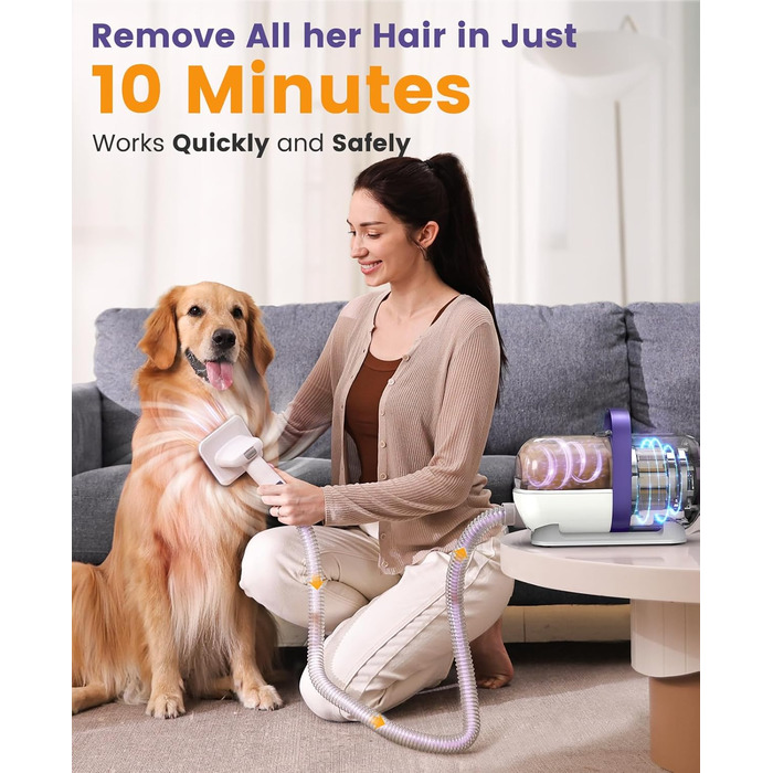 Пилгопоглинач для дому Oneisall з щіткою, потужність 12000Pa, видаляє шерсть тварин, 4 насадки