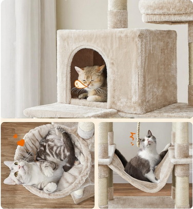 Ігровий комплекс для котів XXL: будинок-вежа з дряпачками, 185 см