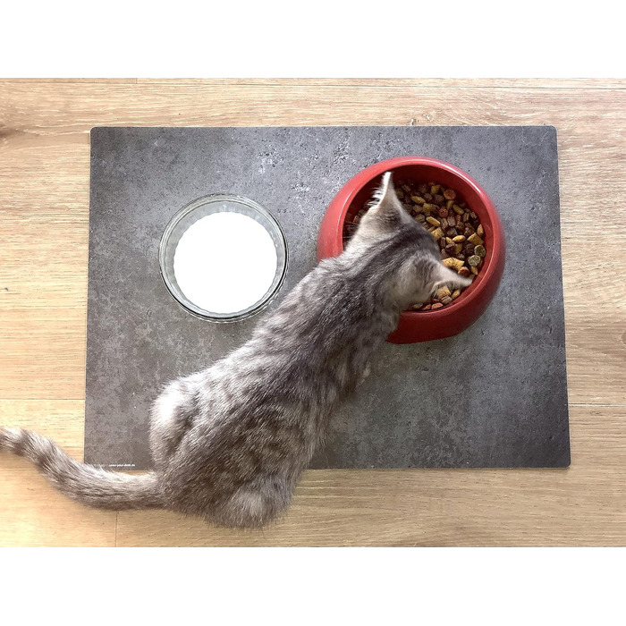 Підстилка для собак та котів 60x40 см – вінілова кормова підстилка з металевим покриттям, міцна, зносостійка, неслизька та водовідштовхувальна – Made in Germany