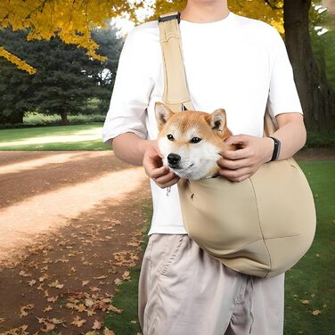 Сумка-переноска для собак, дихаюча, з регульованими ременями, хакі | Зручна переноска для собак, прогулянок та активного відпочинку
