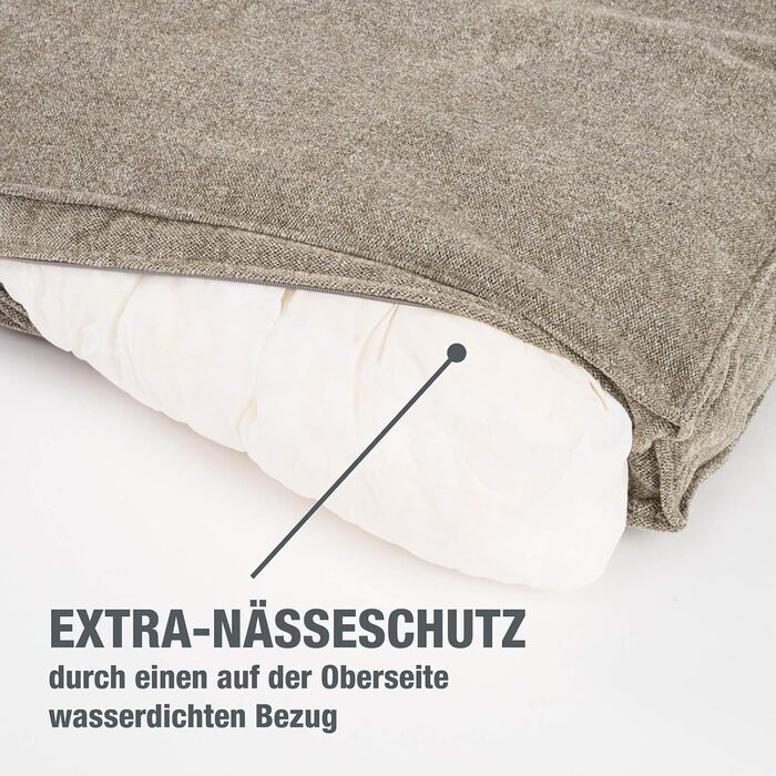 JAMAXX Преміум подушка для собак ортопедична, 90x70 см, пісочний колір