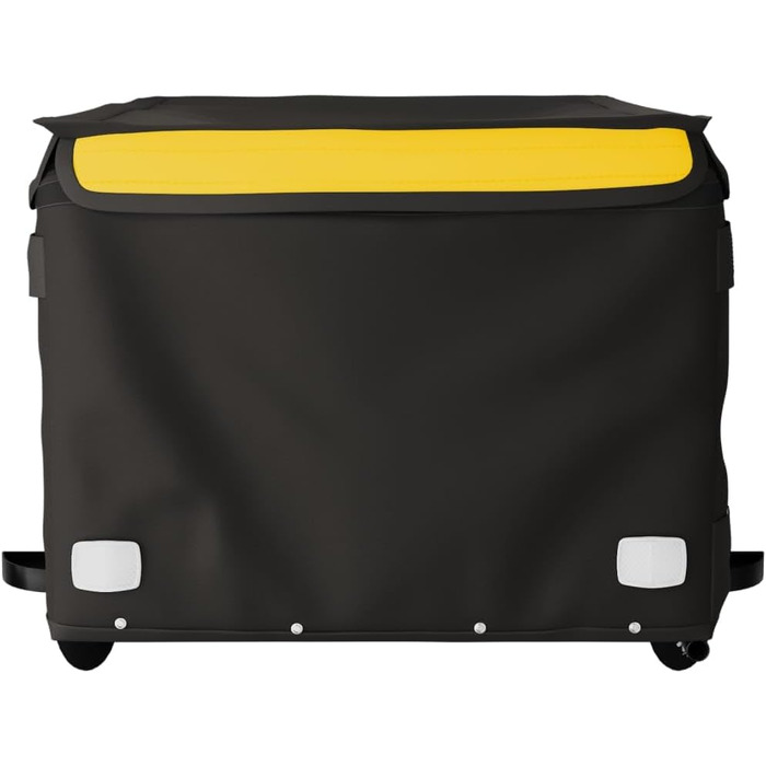 Причіп для велосипеда, вантажний/для собак, чорно-жовтий, 45 кг, сталь, для щоденного транспортування, універсальний, легко монтується