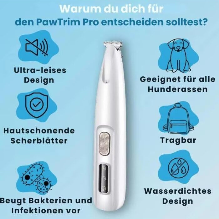 Триммер для лап SWZEC Paw Trim Pro Dr. Pfoten, оригінальна модель, білий